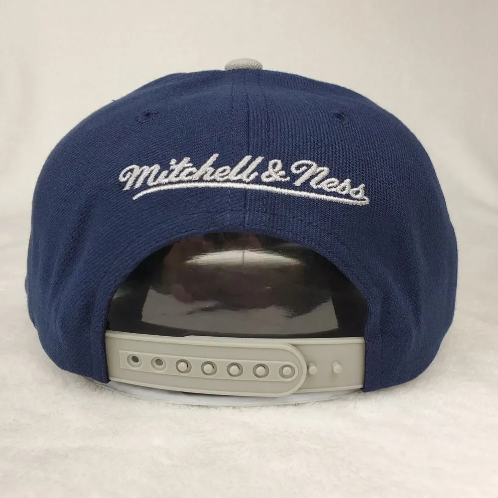 Georgetown Hoyas Mitchell & Ness NCAA‎ Pro Fit Snapback Hat Cap Navy Gray NWT